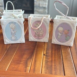 Precious Moments Vintage Enesco Bag Figurine 1993. Set. Springtime Duplicate